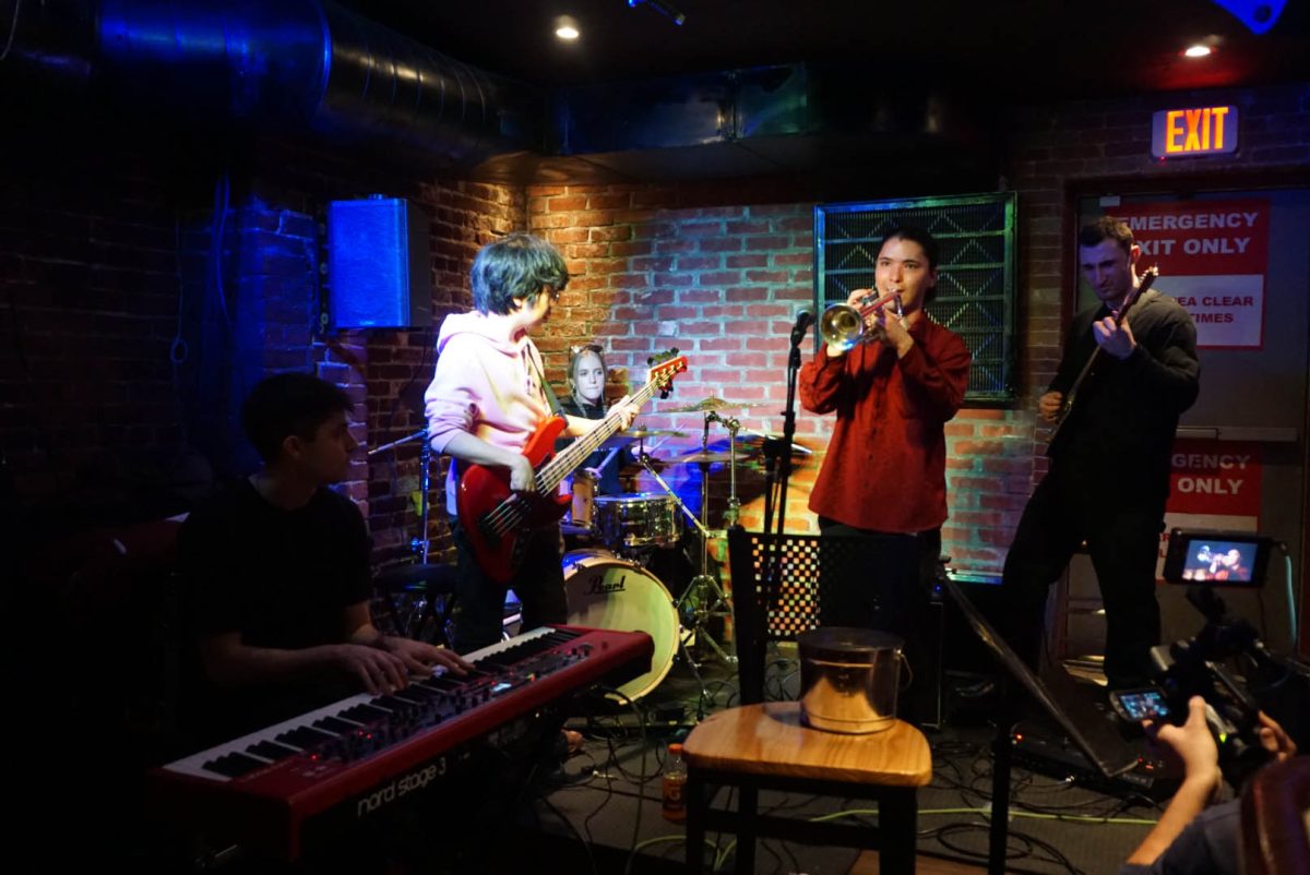  Japanese film crew shoots a story about two members of The First Run Through, Akihiro Kokufukata, a Berklee trumpet player, and Mashimo, a Berklee graduate, both from Japan. After years of hosting legends, this wasn’t the first time Wally’s has received international attention.